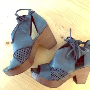 Free People leather clogs